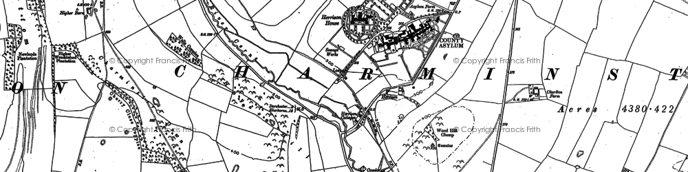 Old map of Charlton Down in 1887