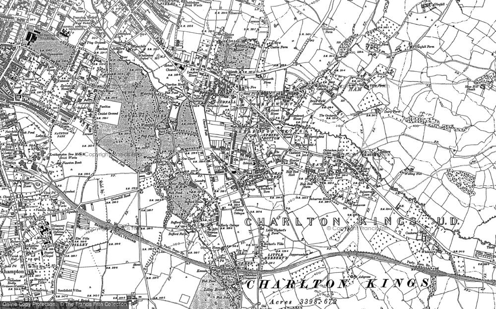 Old Map of Charlton Kings, 1883 - 1885 in 1883