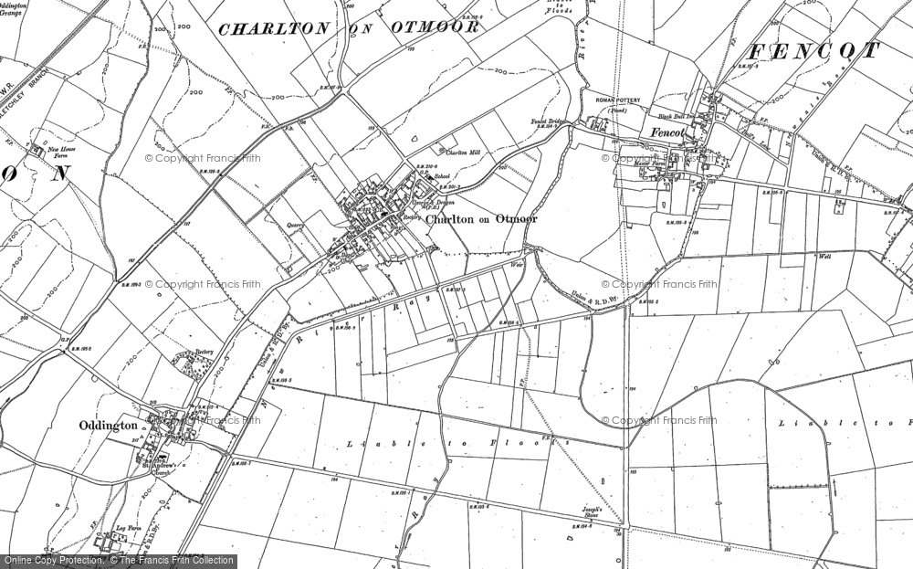 Old Map of Charlton-on-Otmoor, 1898 - 1919 in 1898