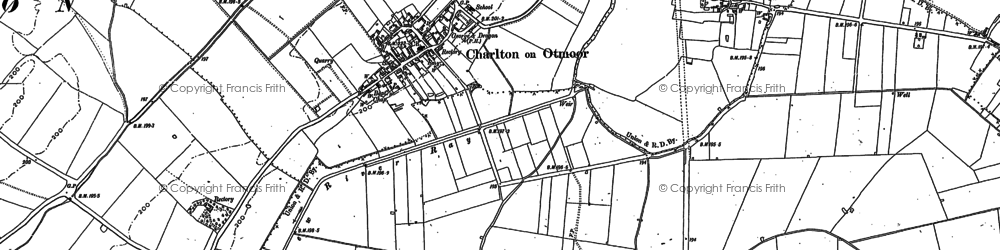 Old map of Charlton-on-Otmoor in 1898