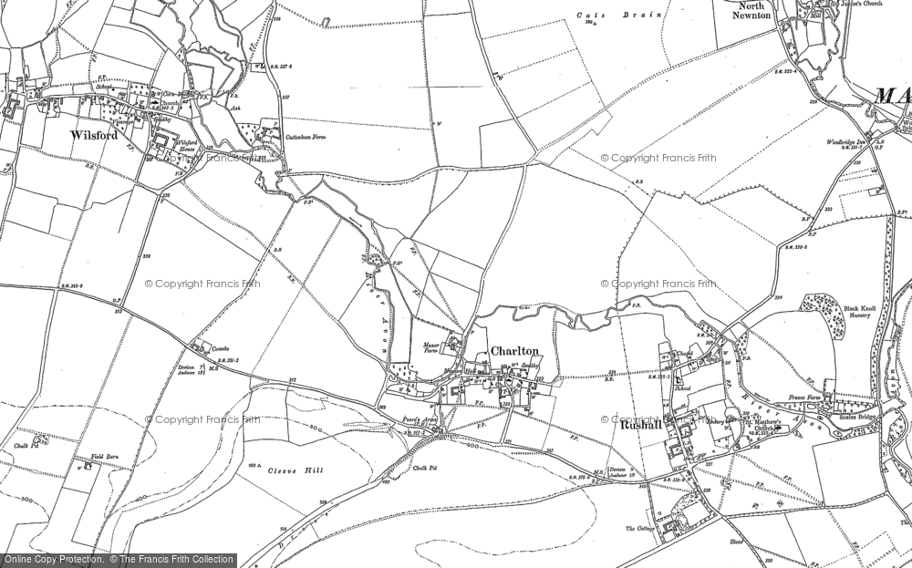 Old Map of Historic Map covering Broadbury Banks in 1899