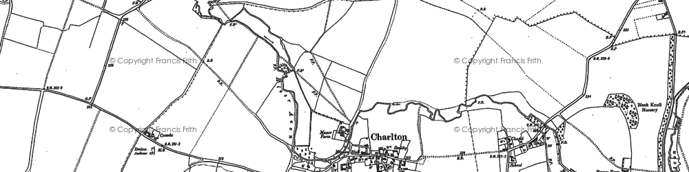 Old map of Broadbury Banks in 1899