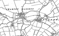 Old Map of Charney Bassett, 1898 - 1910