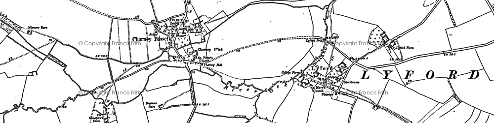 Old map of Charney Bassett in 1898