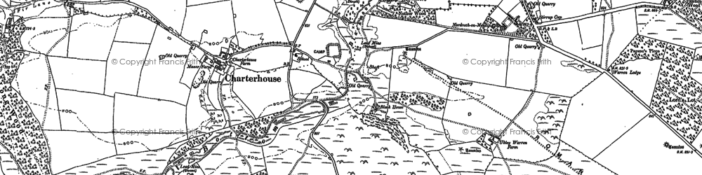 Old map of Charterhouse in 1884