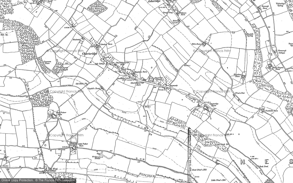 Old Map of Chartridge, 1897 - 1923 in 1897