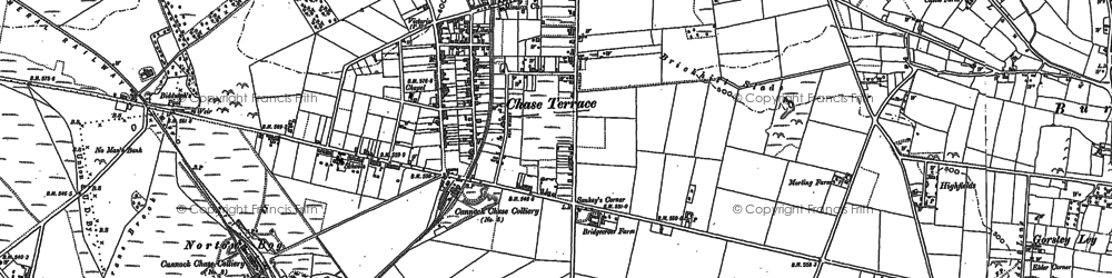 Old map of Chase Terrace in 1882