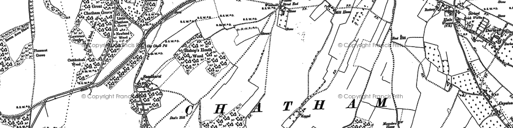 Old map of Chatham in 1895