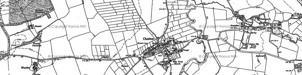 Old map of Chatton in 1897