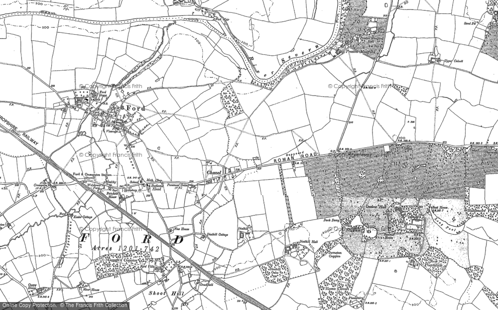 Old Map of Chavel, 1881 in 1881