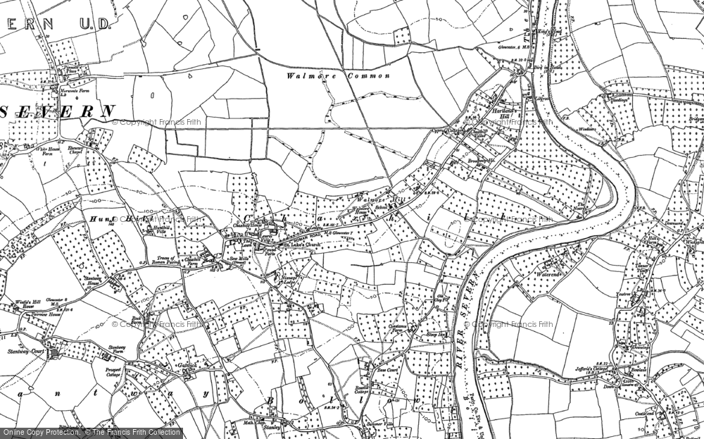 Old Map of Chaxhill, 1879 - 1884 in 1879