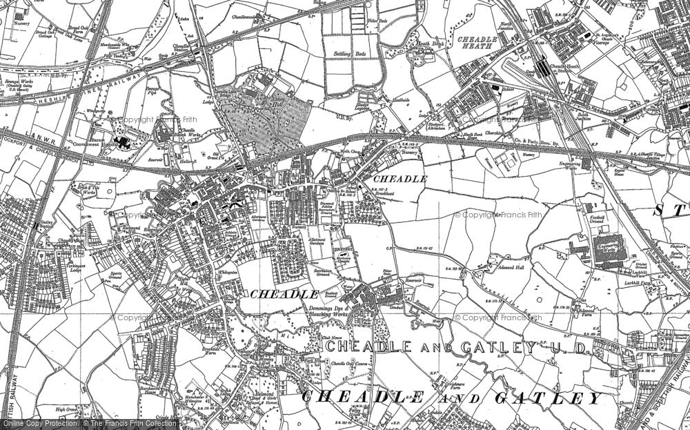 Old Map of Cheadle, 1905 - 1935 in 1905