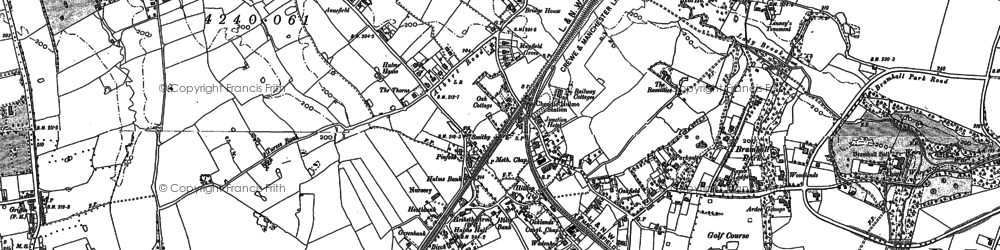 Old map of Bramhall Park in 1897