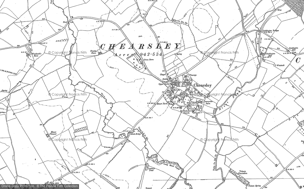 Old Map of Chearsley, 1919 in 1919