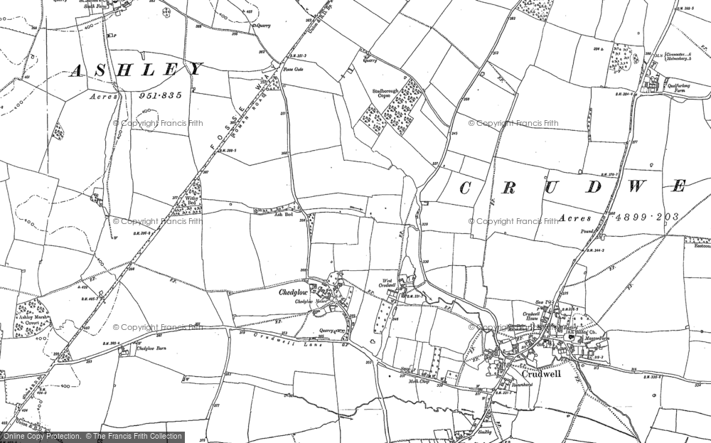 Old Map of Historic Map covering West Crudwell in 1898