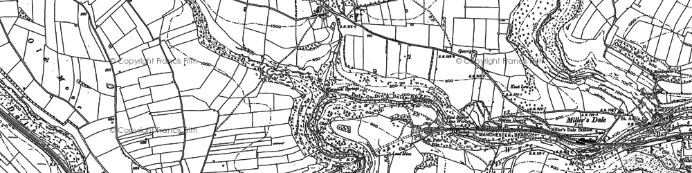 Old map of Chee Dale in 1879