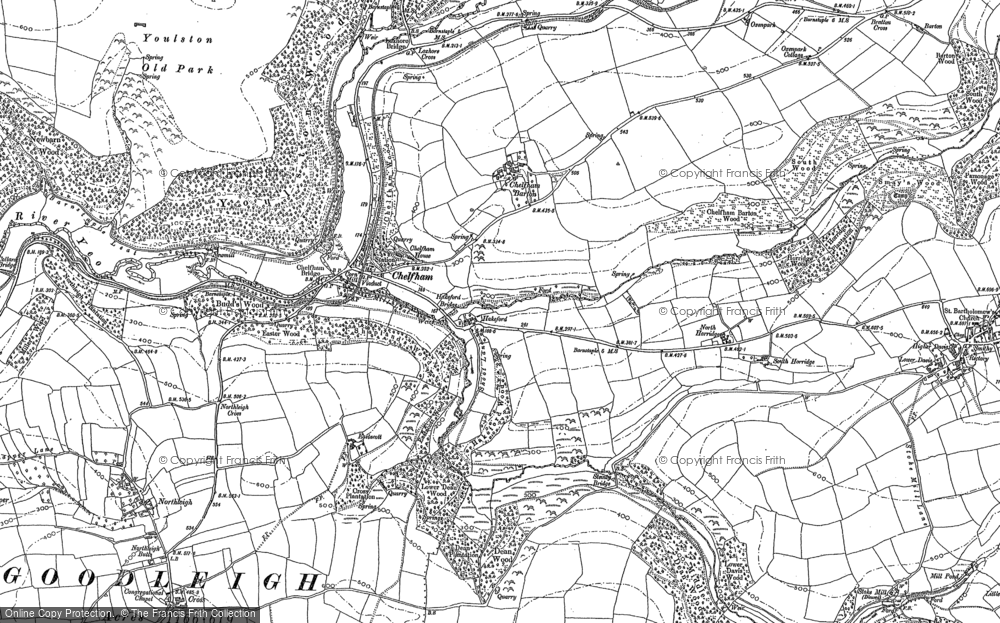 Old Map of Chelfham, 1886 in 1886
