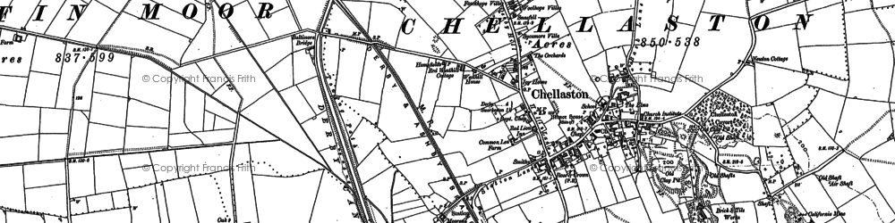 Old map of Chellaston in 1881