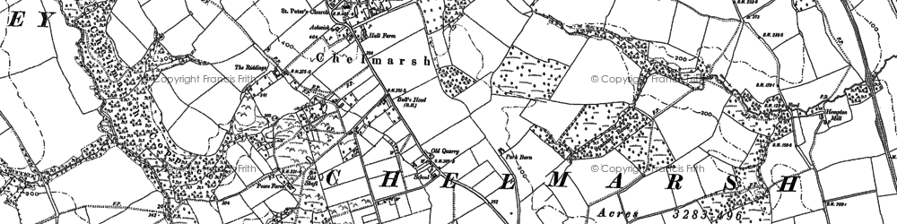 Old map of Chelmarsh in 1882