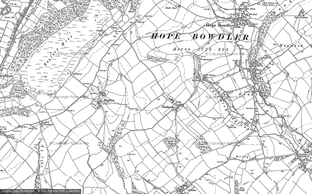 Old Map of Chelmick, 1882 in 1882