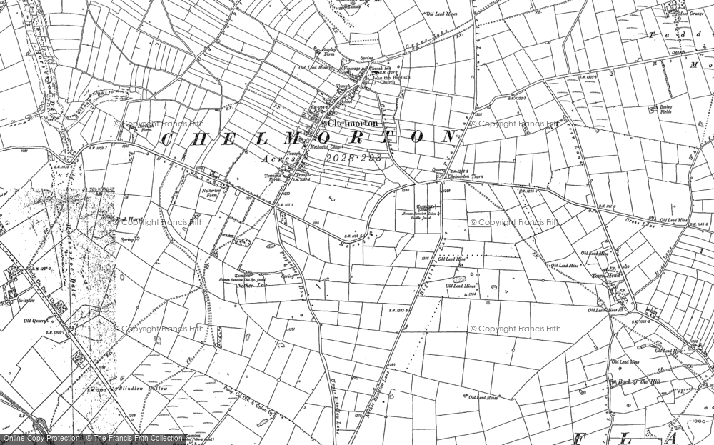 Old Map of Chelmorton, 1897 - 1898 in 1897