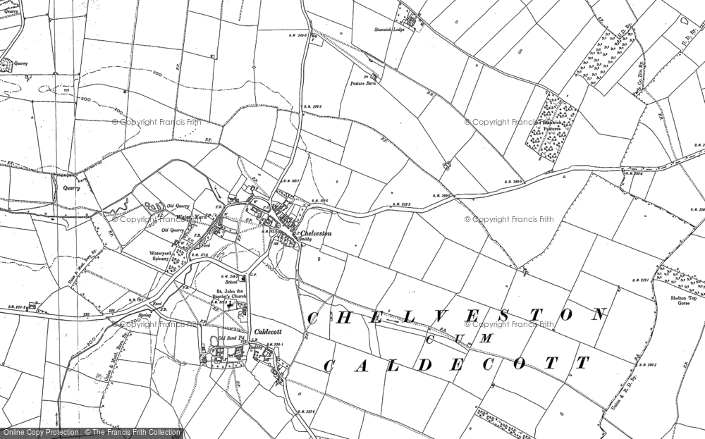 Old Map of Chelveston, 1899 in 1899