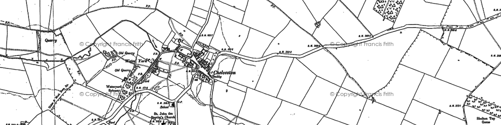 Old map of Chelveston in 1899