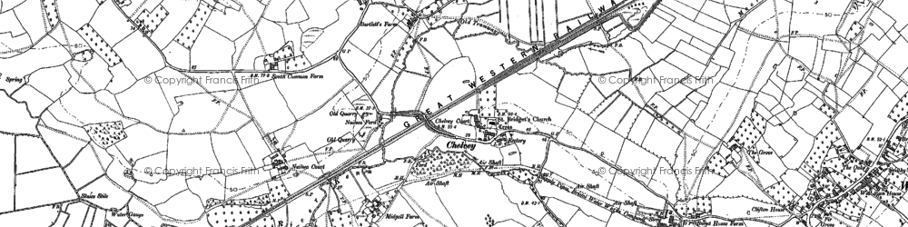 Old map of Chelvey in 1883