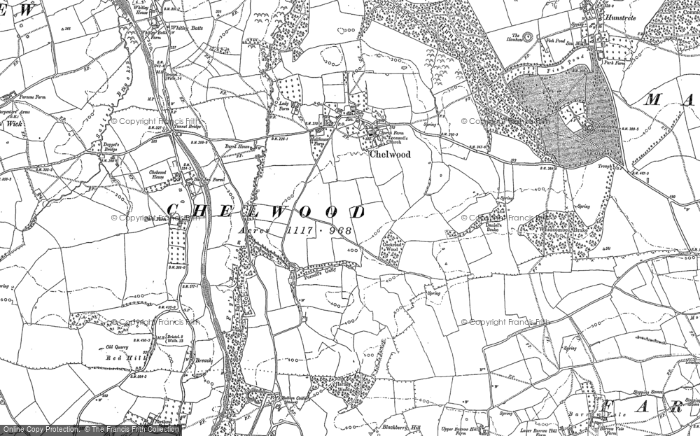 Old Map of Chelwood, 1882 in 1882