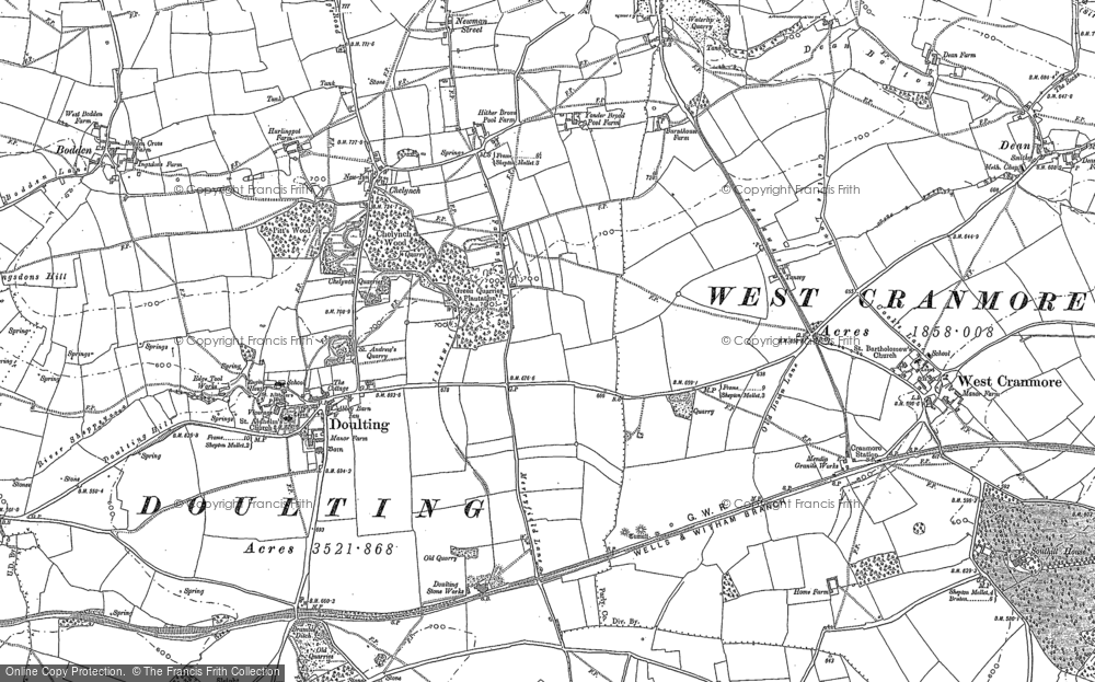 Old Map of Chelynch, 1884 - 1885 in 1884