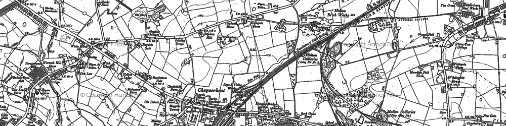 Old map of Hunger Hill in 1892