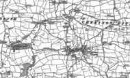 Old Map of Cheriton Fitzpaine, 1887