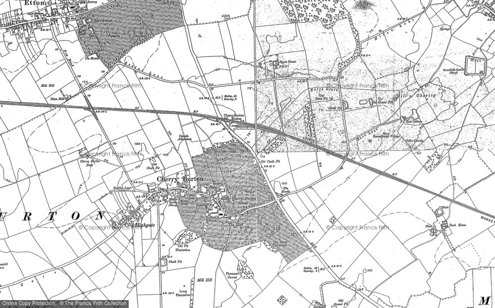 Old Map of Cherry Burton, 1889 - 1891 in 1889