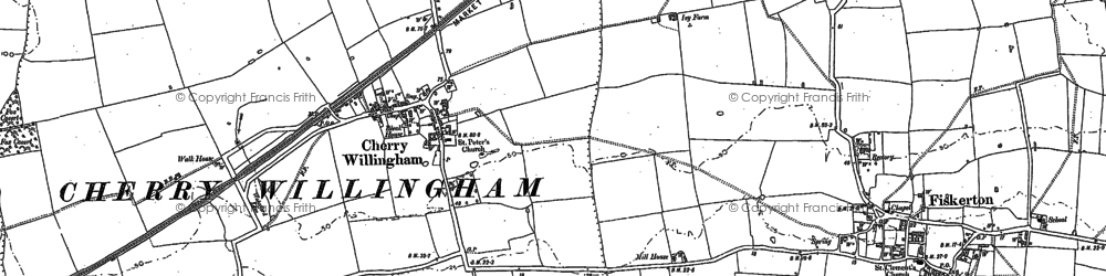 Old map of Cherry Willingham in 1886