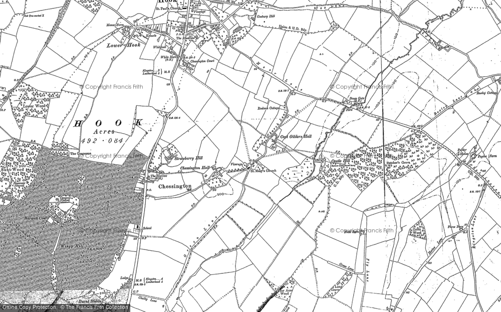 Old Map of Historic Map covering Barwell in 1894