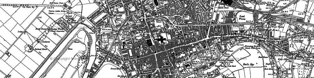 Old map of Chester in 1898