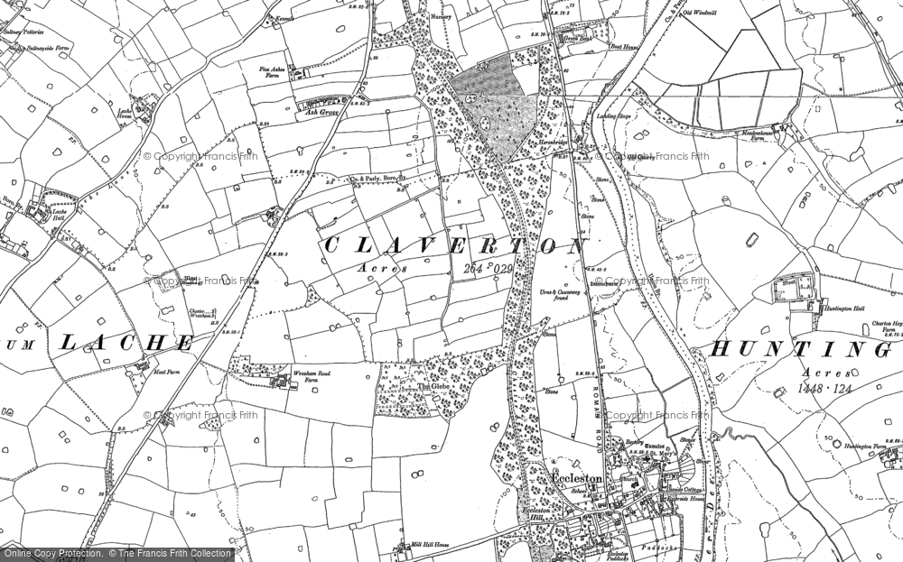 Old Map of Chester Business Park, 1908 - 1909 in 1908