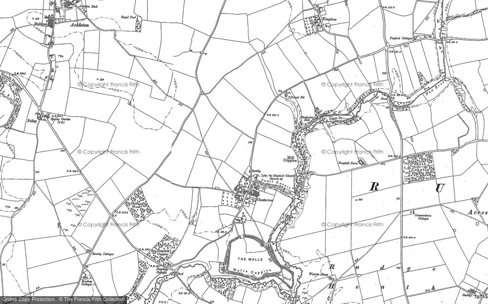 Old Map of Historic Map covering Kingslow in 1882