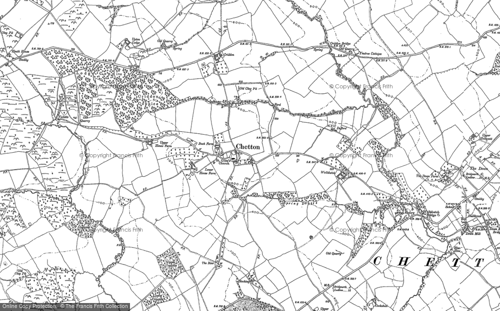 Old Map of Chetton, 1882 - 1883 in 1882