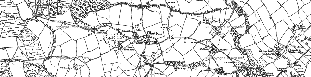 Old map of Chetton in 1882