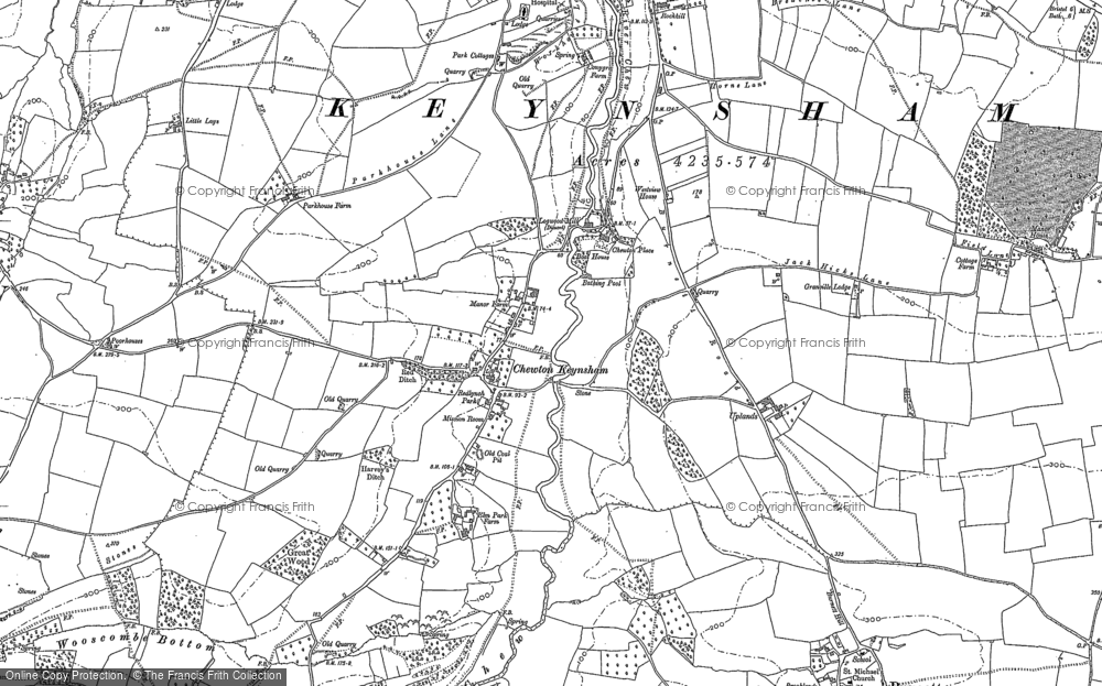 Old Map of Chewton Keynsham, 1882 - 1902 in 1882