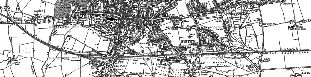 Old map of Whyke in 1896