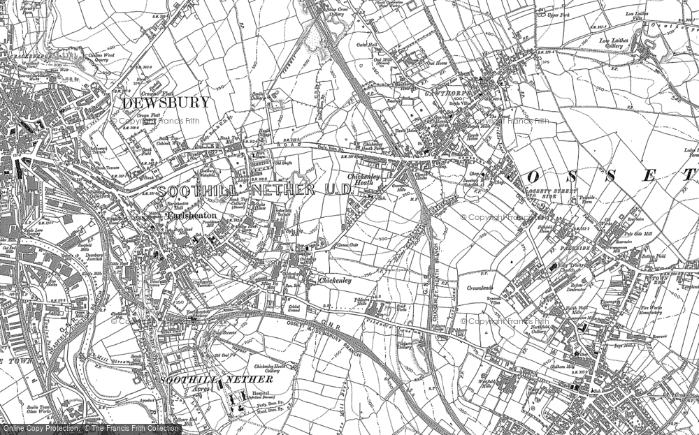 Old Map of Chickenley, 1890 - 1892 in 1890