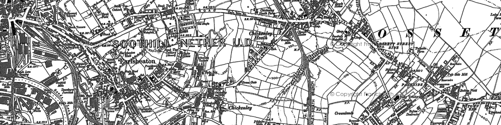 Old map of Chickenley in 1890