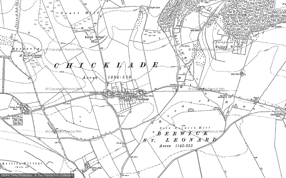 Old Map of Historic Map covering Higher Pertwood in 1899