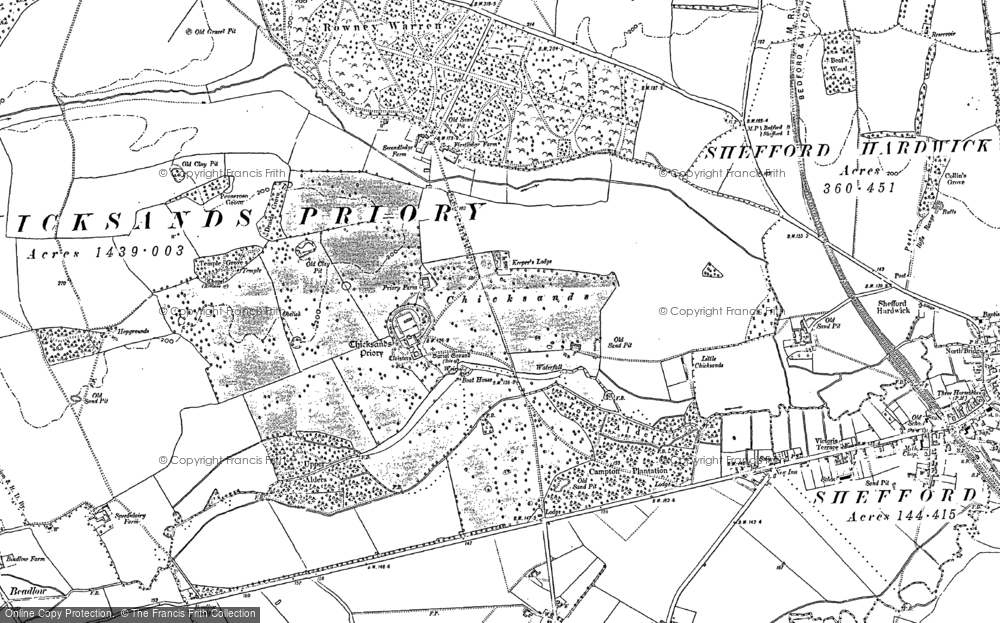 Old Map of Chicksands, 1882 in 1882