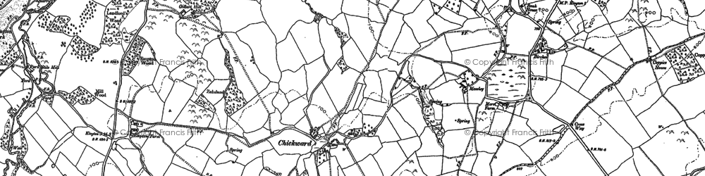 Old map of Chickward in 1886