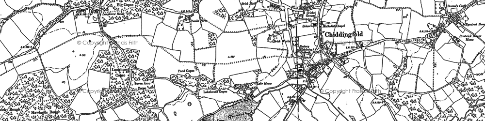 Old map of Chiddingfold in 1896