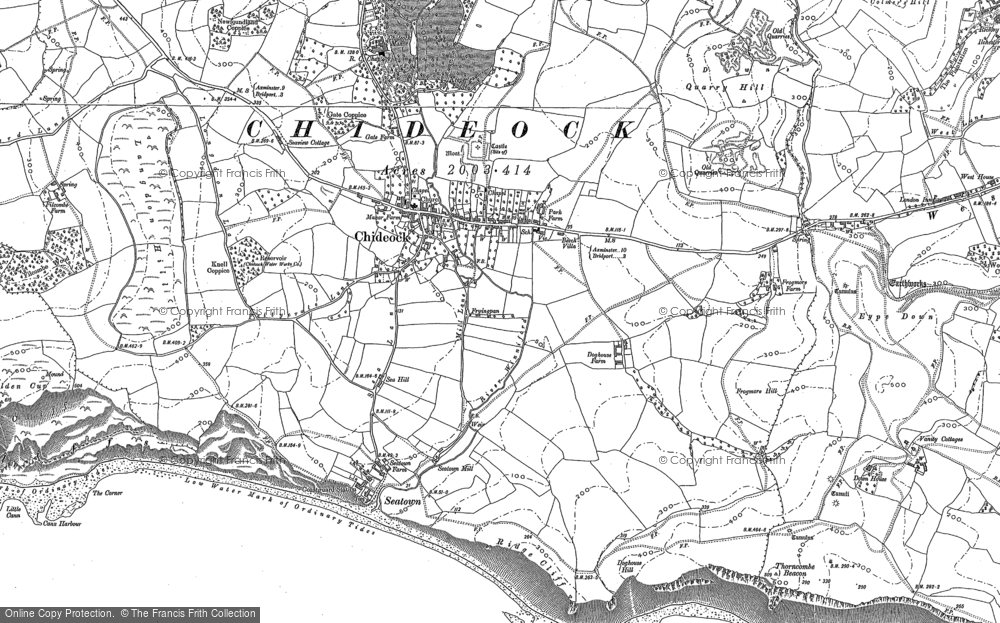 Old Map of Chideock, 1901 in 1901