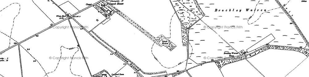 Old map of Brockley Warren in 1894